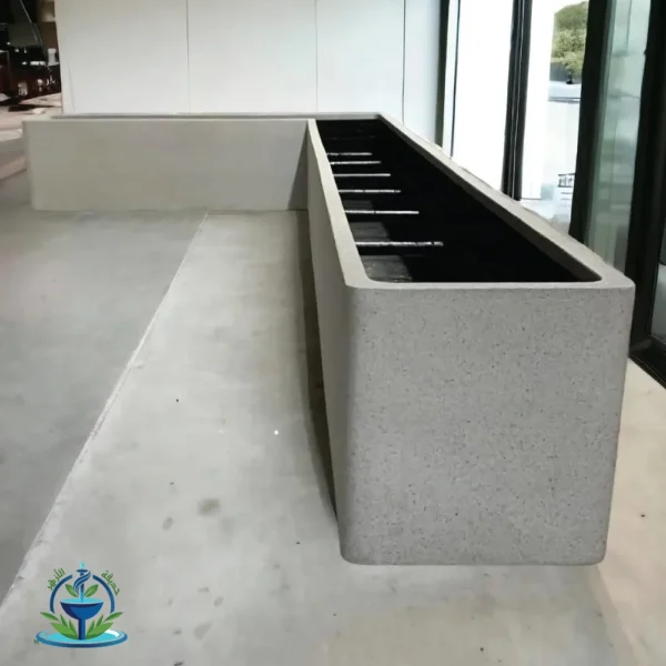 حوض زاوية كبير 3م + 2 فايبر جلاس