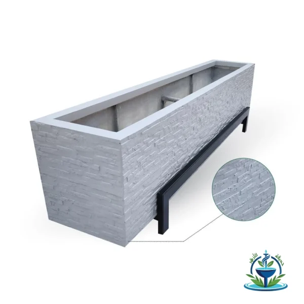 حوض زاوية كبير 3م + 2 فايبر جلاس